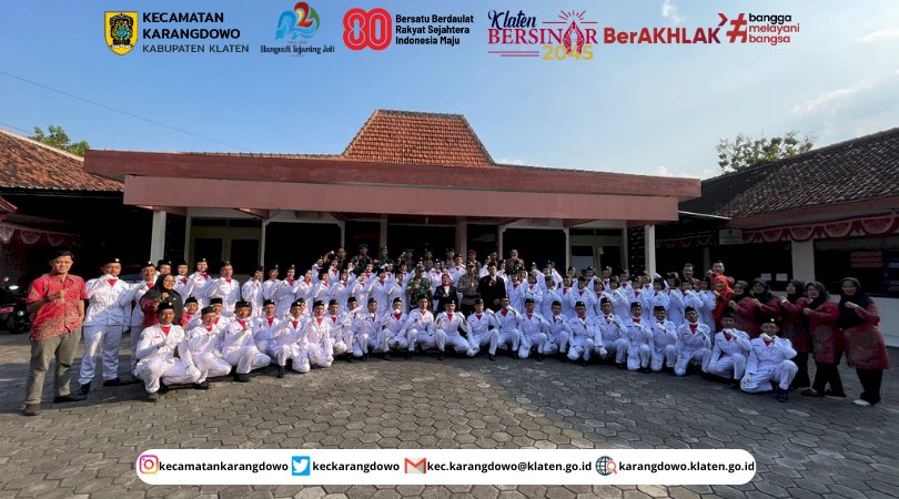 Pengukuhan Paskibraka Kecamatan Karangdowo Tahun 2025