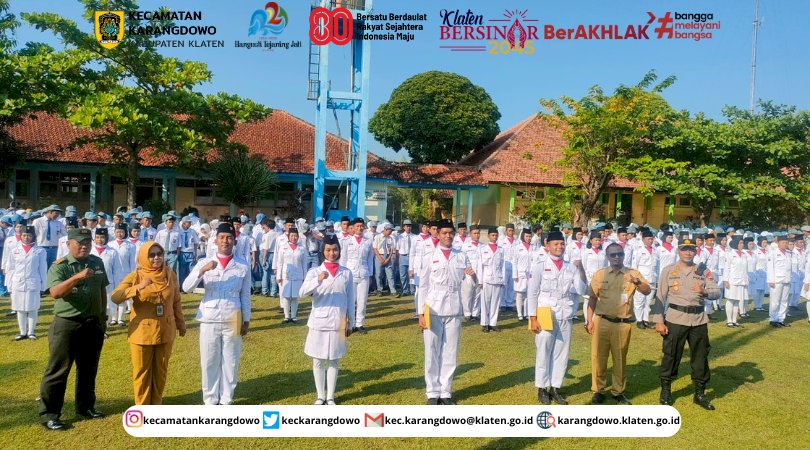 Penyerahan Piagam Paskibraka Kecamatan Karangdowo Tahun 2025