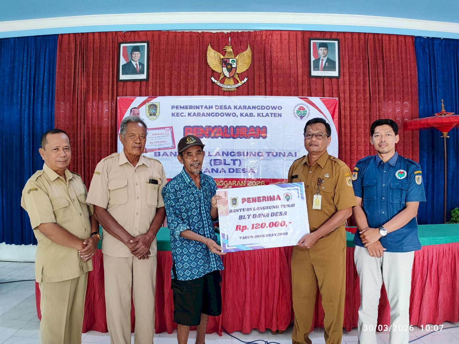 PENYALURAN BLT TRIWULAN PERTAMA TAHUN 2026 DESA KARANGDOWO KLATEN