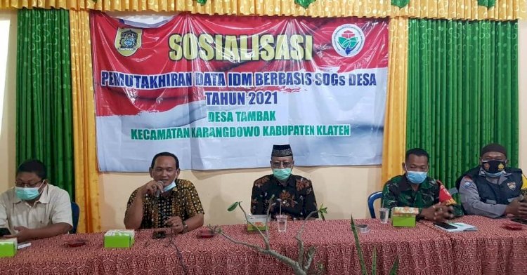 Sosialisasi Pemutakhiran Data IDM Berbasis SDGs Desa di Desa Tambak Kecamatan Karangdowo