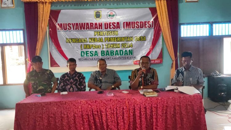 Musyawarah Rencana Pembangunan Desa (Musyawarah RKPDes) Babadan