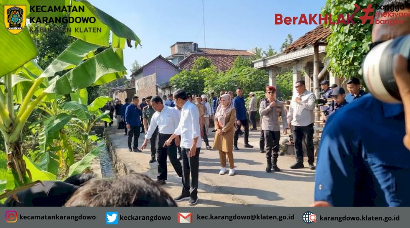 Presiden RI, Joko Widodo Tinjau Program Pompanisasi di Desa Tumpukan Kecamatan Karangdowo