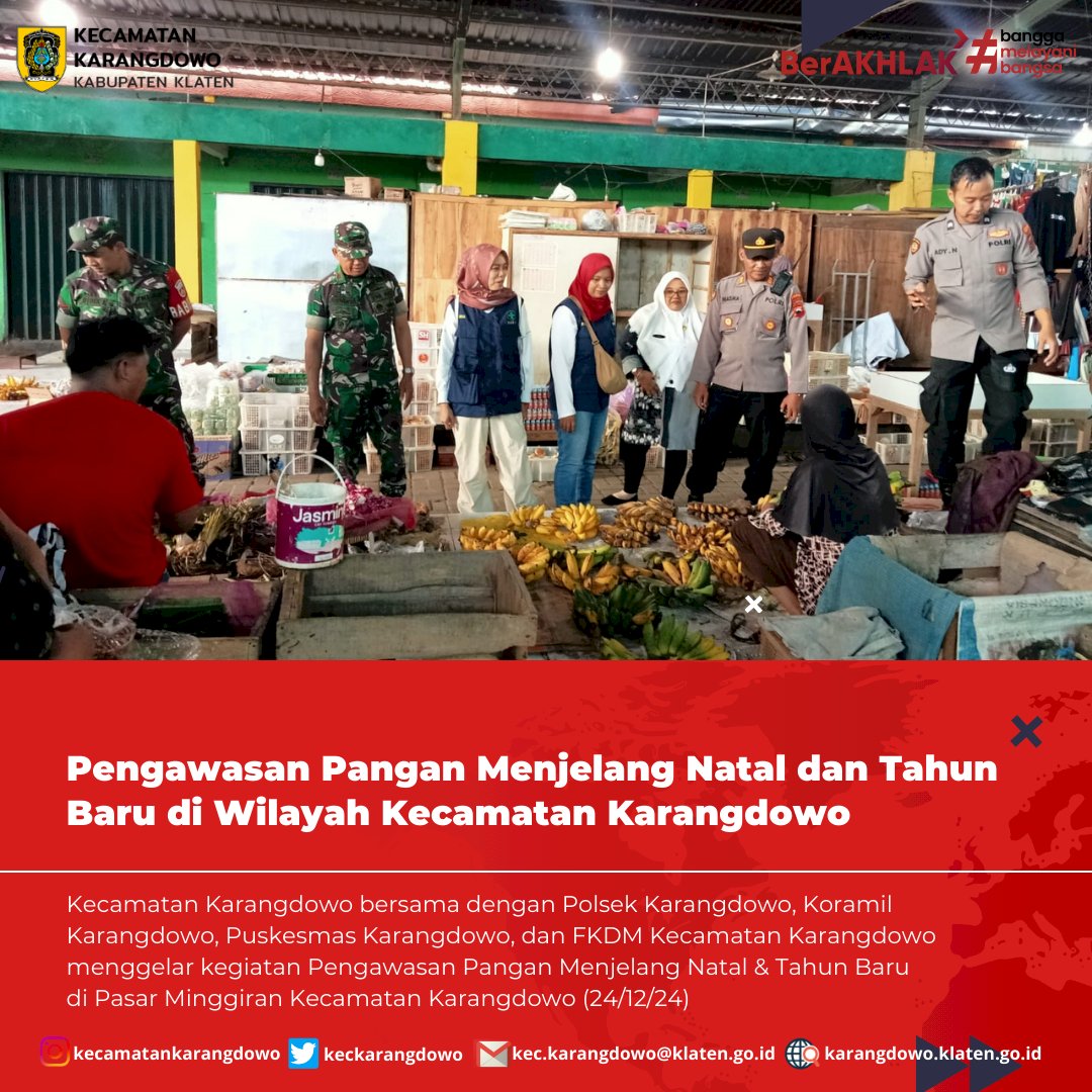 Pengawasan Pangan Menjelang Natal dan Tahun Baru 2025 di Wilayah Kecamatan Karangdowo