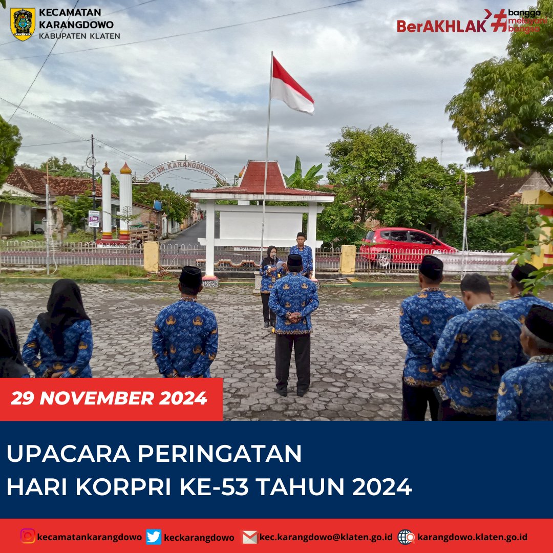 Peringatan Hari KORPRI Ke-53 Tahun 2024 Kecamatan Karangdowo