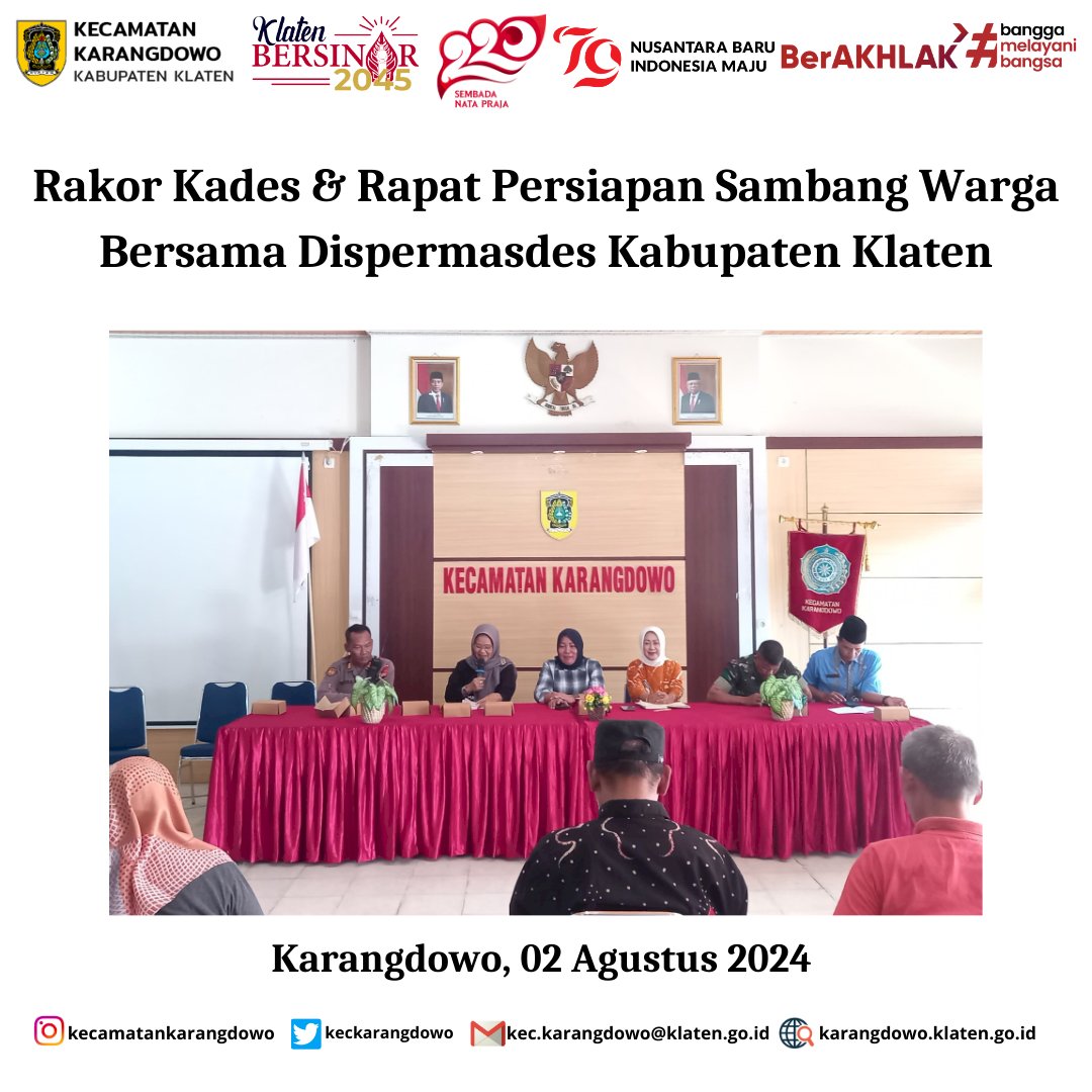 Rakor Kades & Persiapan Sambang Warga Bersama Dispermasdes Kabupaten Klaten