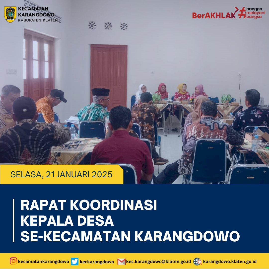 Rapat Koordinasi Kepala Desa se-Kecamatan Karangdowo