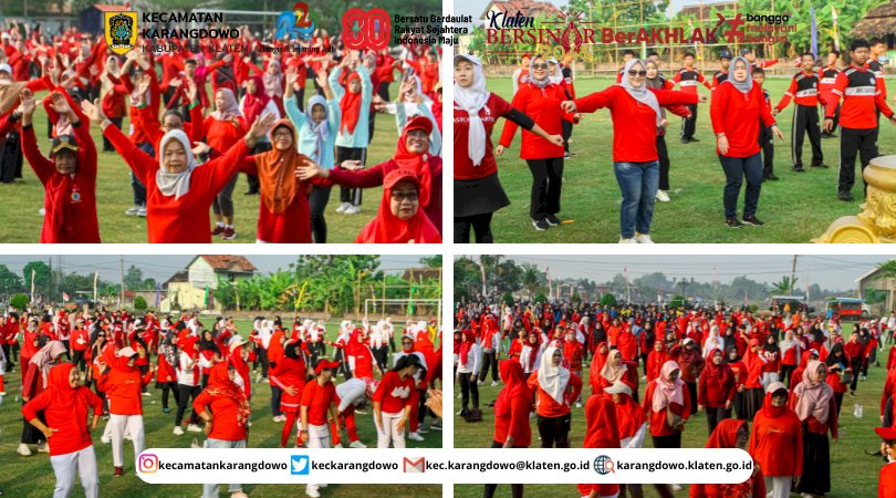 Senam Ceria dalam rangka Hari Jadi Kabupaten Klaten Ke-221 & HUT RI Ke-80 Tahun 2025