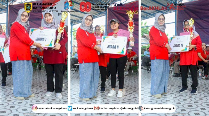 Penyerahan Hadiah Lomba Hatinya Pkk Tingkat Kecamatan Karangdowo Tahun 2025