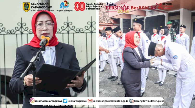 Pengukuhan Paskibraka Kecamatan Karangdowo Tahun 2025