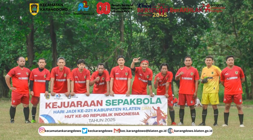 Kecamatan Karangdowo Menyabet Juara III dalam Lomba Sepak Bola Tingkat Kabupaten Klaten Tahun 2025
