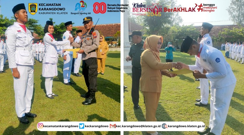 Penyerahan Piagam Paskibraka Kecamatan Karangdowo Tahun 2025
