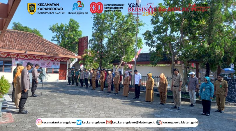 "Apel 3 Pilar" Wujud Sinergi Pemerintah Kecamatan, TNI, dan Polri Bersama Dalam Menjaga Keamanan Dan Ketertiban Desa se-Kecamatan Karangdowo