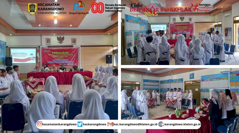 Sosialisasi Peraturan Daerah Kabupaten Klaten No. 13 Tahun 2023 Tentang Pembinaan Ideologi Pancasila Dan Wawasan Kebangsaan di Kecamatan Karangdowo