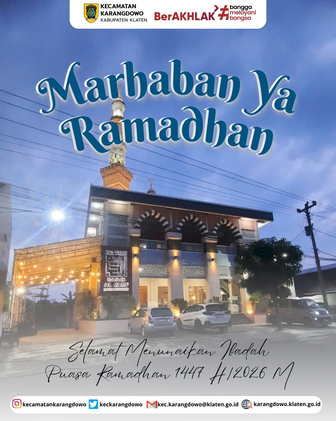 SELURUH KARYAWAN  KECAMATAN KARANGDOWO KLATEN MENGUCAPKAN 