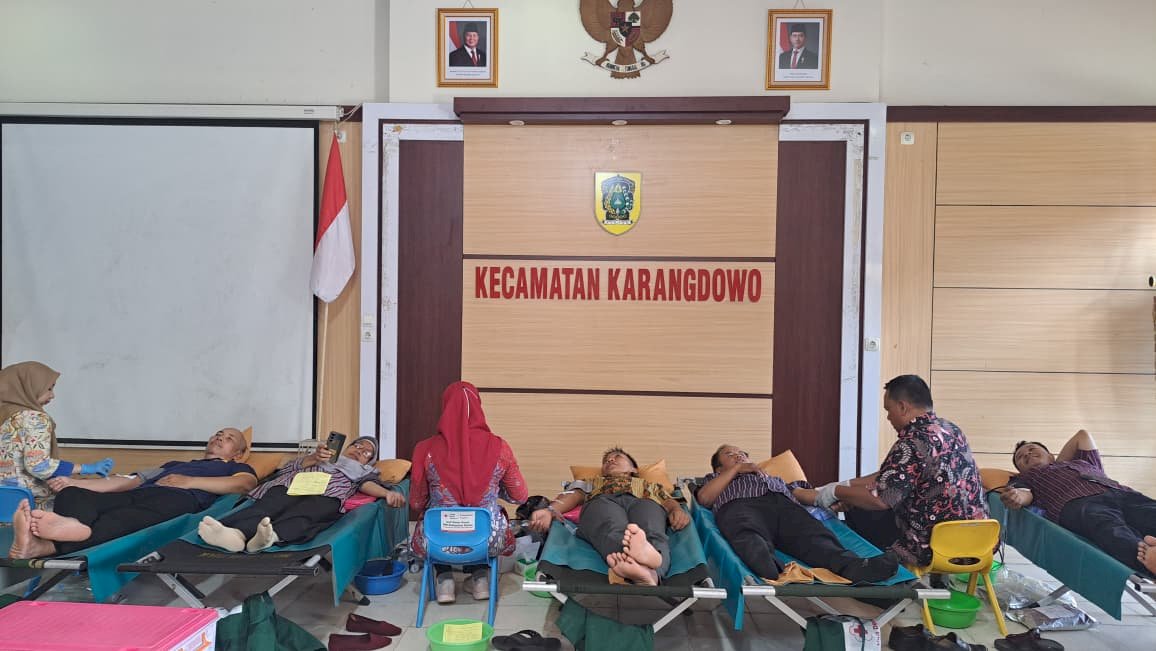 KECAMATAN KARANGDOWO  GELAR DONOR DARAH SECARA RUTIN