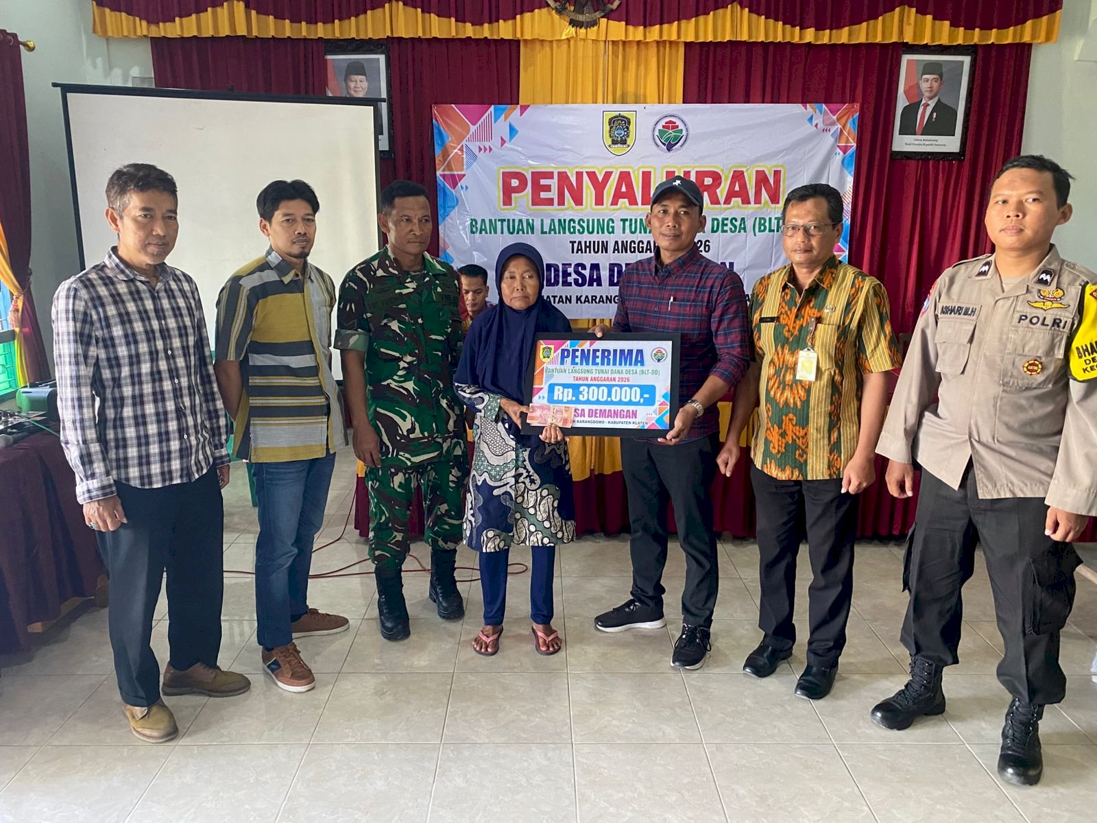 PESAN CAMAT PADA PENERIMA BLT DD DESA DEMANGAN KARANGDOWO