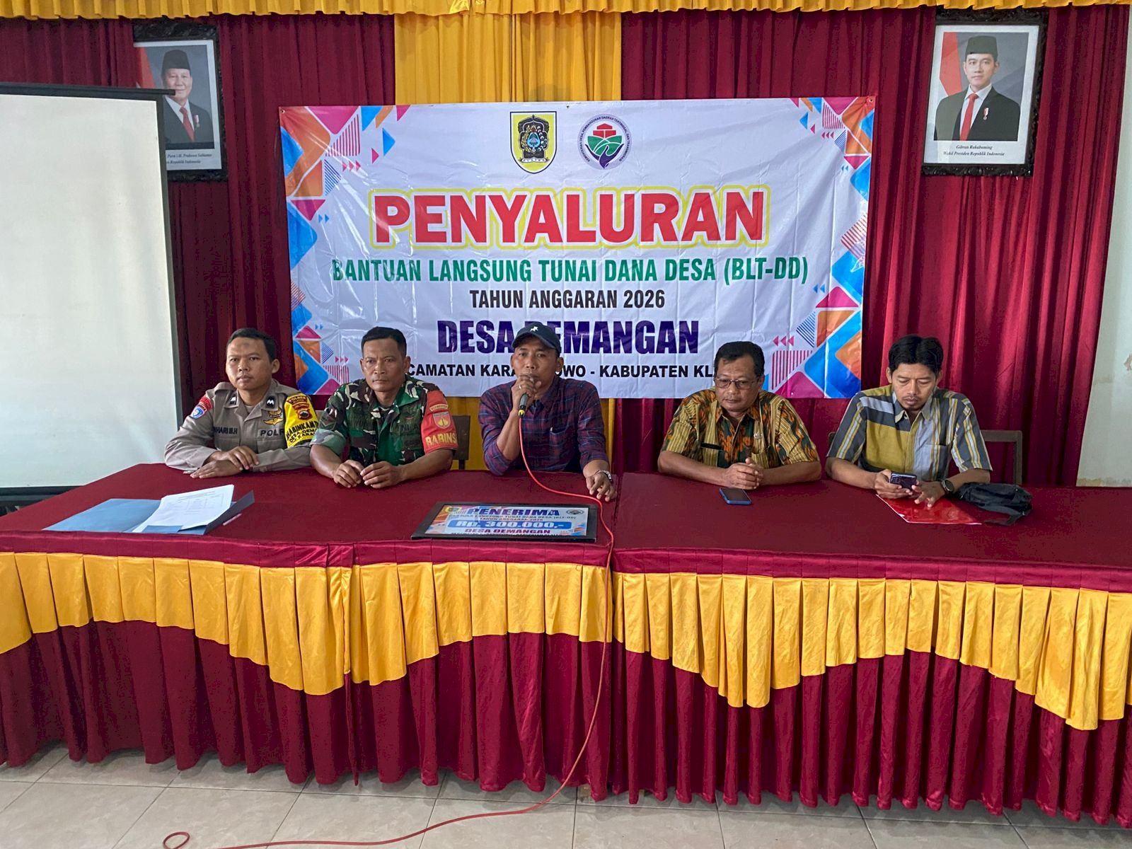 PESAN CAMAT PADA PENERIMA BLT DD DESA DEMANGAN KARANGDOWO