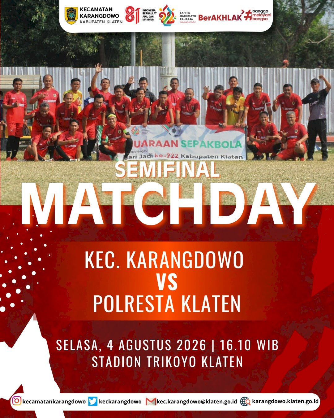 PERTANDINGAN SPEKTAKULER SEPANJANG MASA TIM KARANGDOWO  VS KAPOLRESTA ADU PINALTI  SCORE 11 – 10 