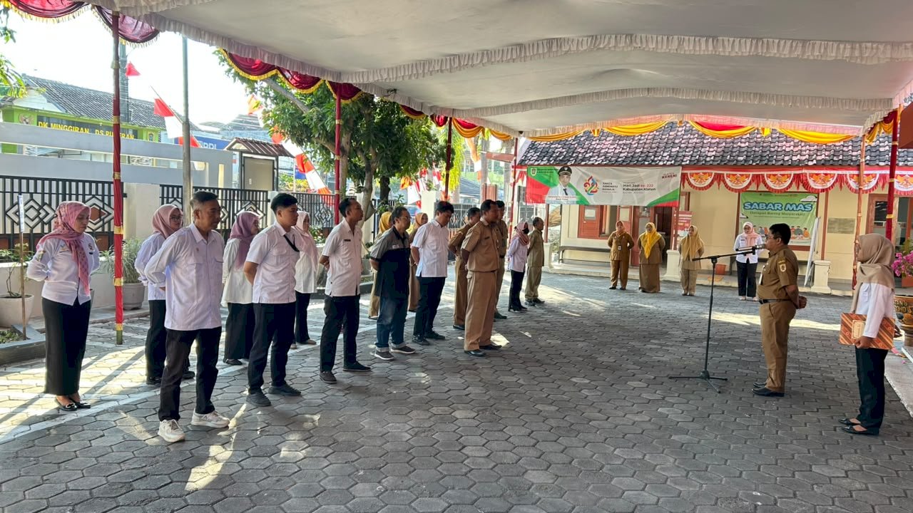 APEL PAGI KECAMATAN KARANGDOWO INGATKAN INTEGRITAS HINGGA RESPON CEPAT PELAYANAN MASYARAKAT